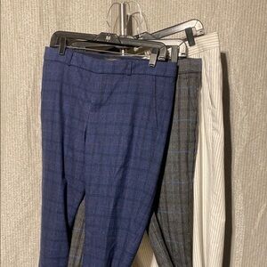 Banana Republic Black and Blue Trousers Classic Straight-Leg Design